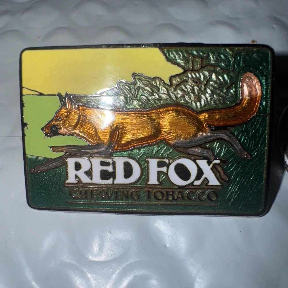 Vintage Red Fox Chewing Tobacco Coat Lapel Hat PIN Charm